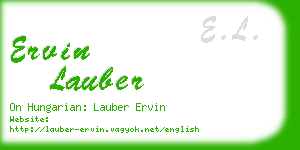 ervin lauber business card